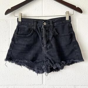 John Galt Black Cut Off Buttonfly Denim Shorts Women’s XS